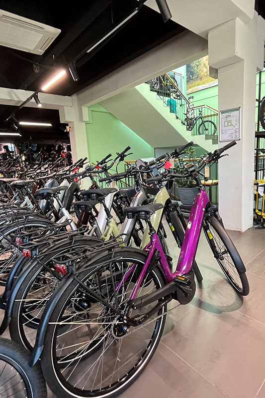 E-Bikes im Laden